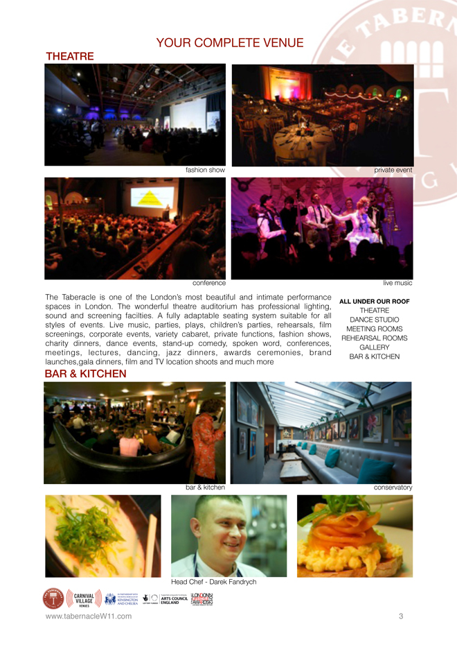 NEW Tabernacle info pack